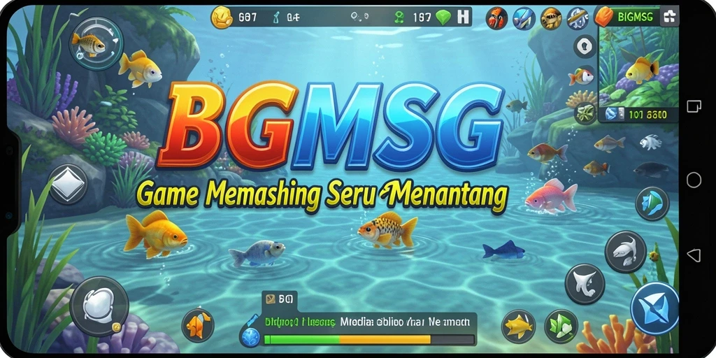 Gameplay mendebarkan saat menangkap ikan di BIGMSG.