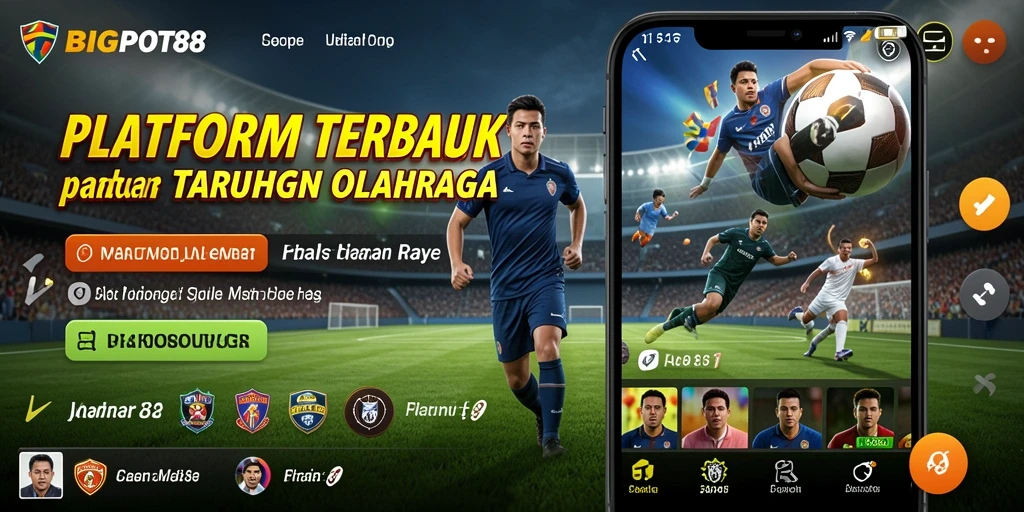 Tampilan antarmuka menarik dari BIGPOT88 saat taruhan olahraga.