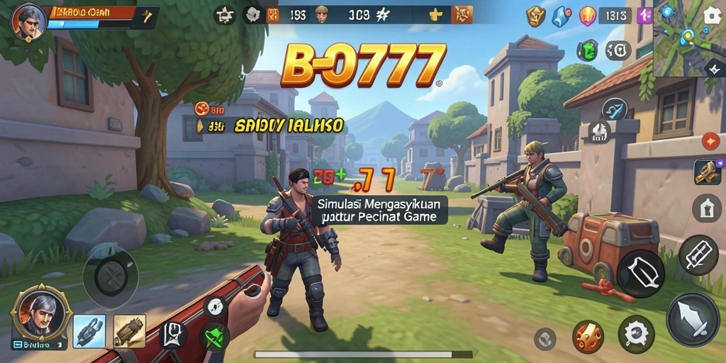 Tampilan game BPO777 yang penuh warna dan interaktif.