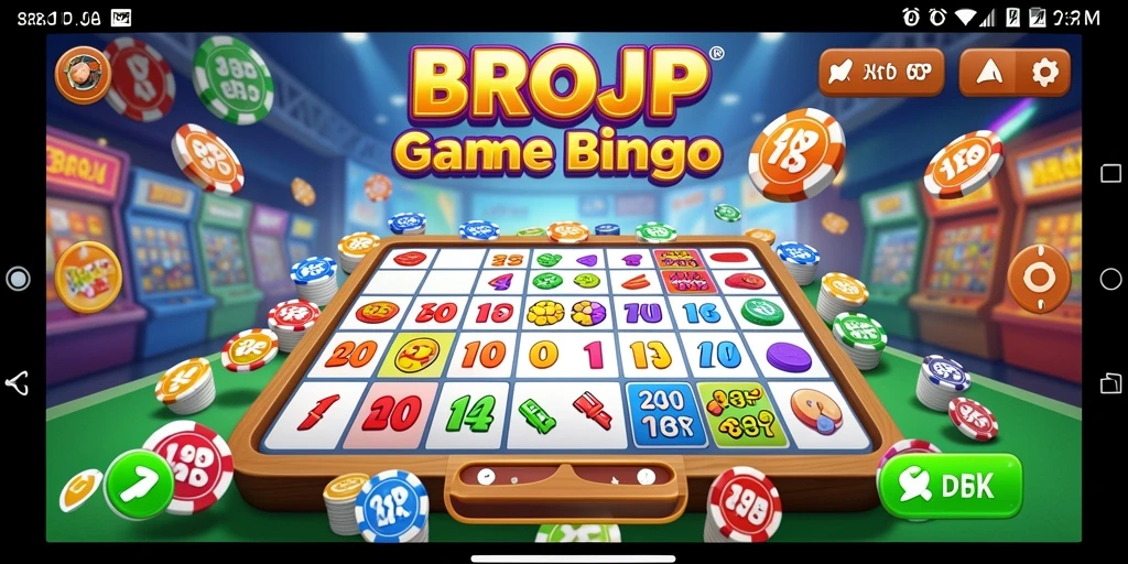 Tampilan menarik dari gameplay Bingo di BROJP.