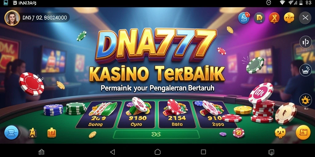 Screenshot utama DNA777 menampilkan gameplay Kasino yang seru dan interaktif.