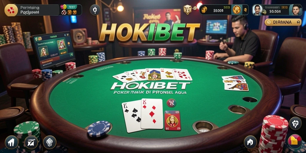 Screenshot gameplay HOKIBET yang menampilkan aksi poker yang mendebarkan.