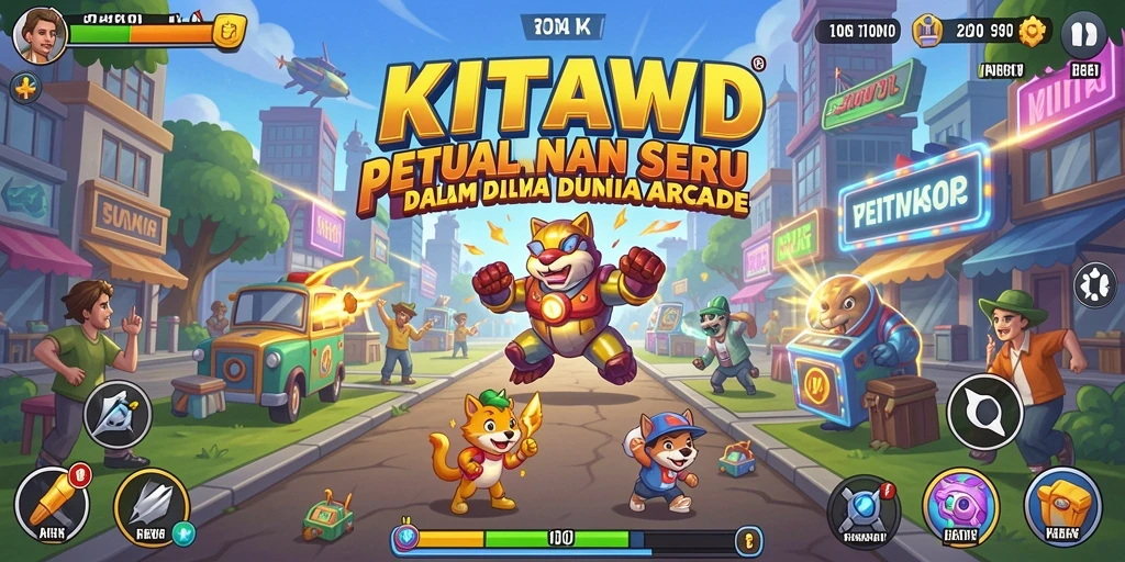 Tampilan gameplay KITAWD yang mengasyikkan dan penuh warna.