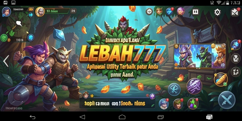 Tampilan antarmuka aplikasi LEBAH777 yang intuitif.