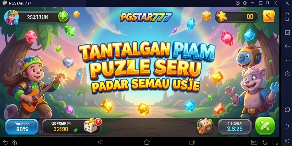Screenshot PGSTAR777 menampilkan gameplay seru dengan tantangan puzzle.