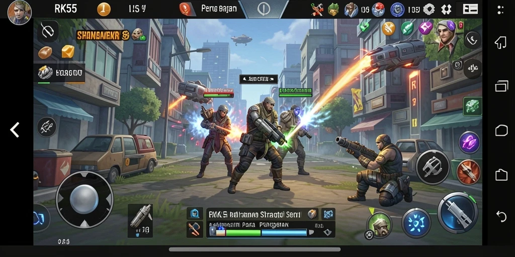 Tampilan gameplay RK55 yang menarik dan penuh strategi.