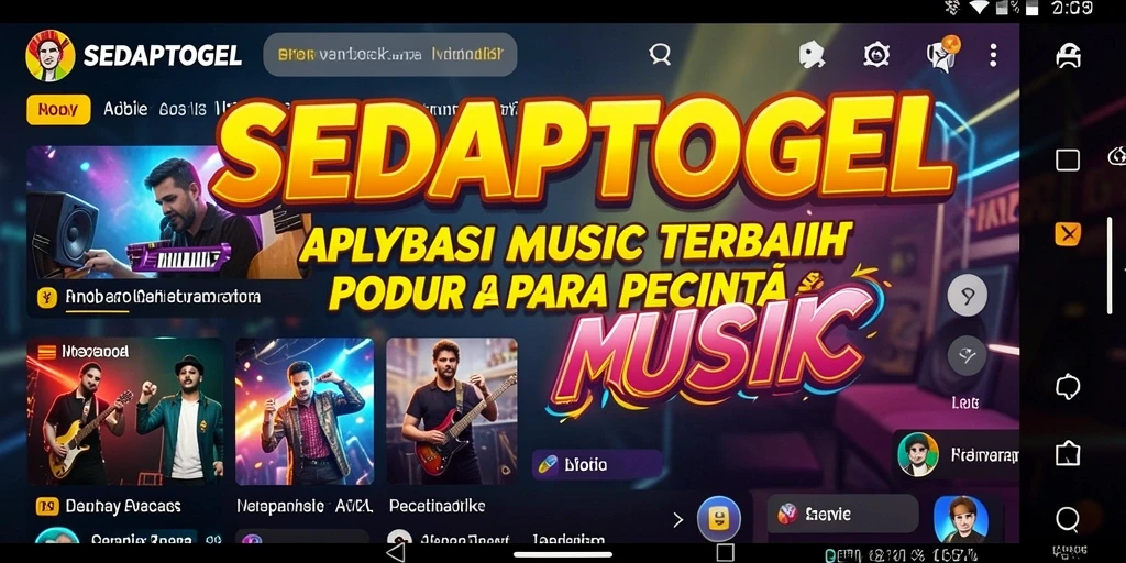 Tampilan gameplay menarik SEDAPTOGEL dengan berbagai fitur musik.